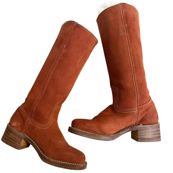 Frye Vintage Brown Suede Campus Boots Size 6.5 - Picture 11 of 12